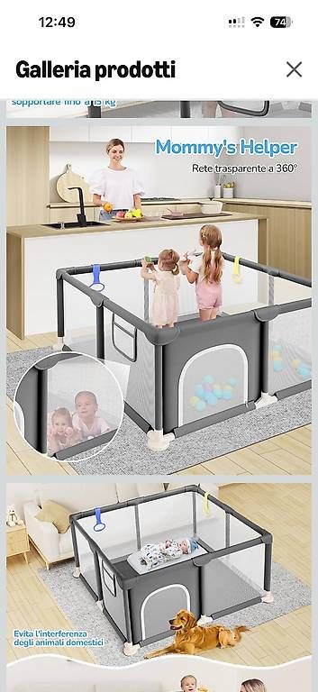 Lauf- & Sicherungsgitter: Box bambini – Gebraucht aus Porza von gia_r6bs 2