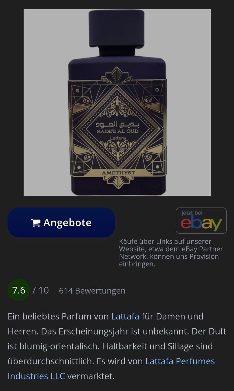 Lattafa Profumi & Eau de Toilette: Lattafa Badee al Oud Amethyst Eau de Parfum – Usato da Holziken venduto da dwo_2qws 2