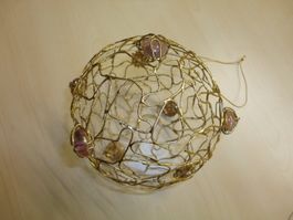 4 dekorative Kugeln  (1 Box) mit Glassteinen
