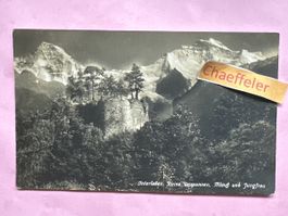 Interlaken, Ruine Unspunnen, Mönch und Jungfrau 