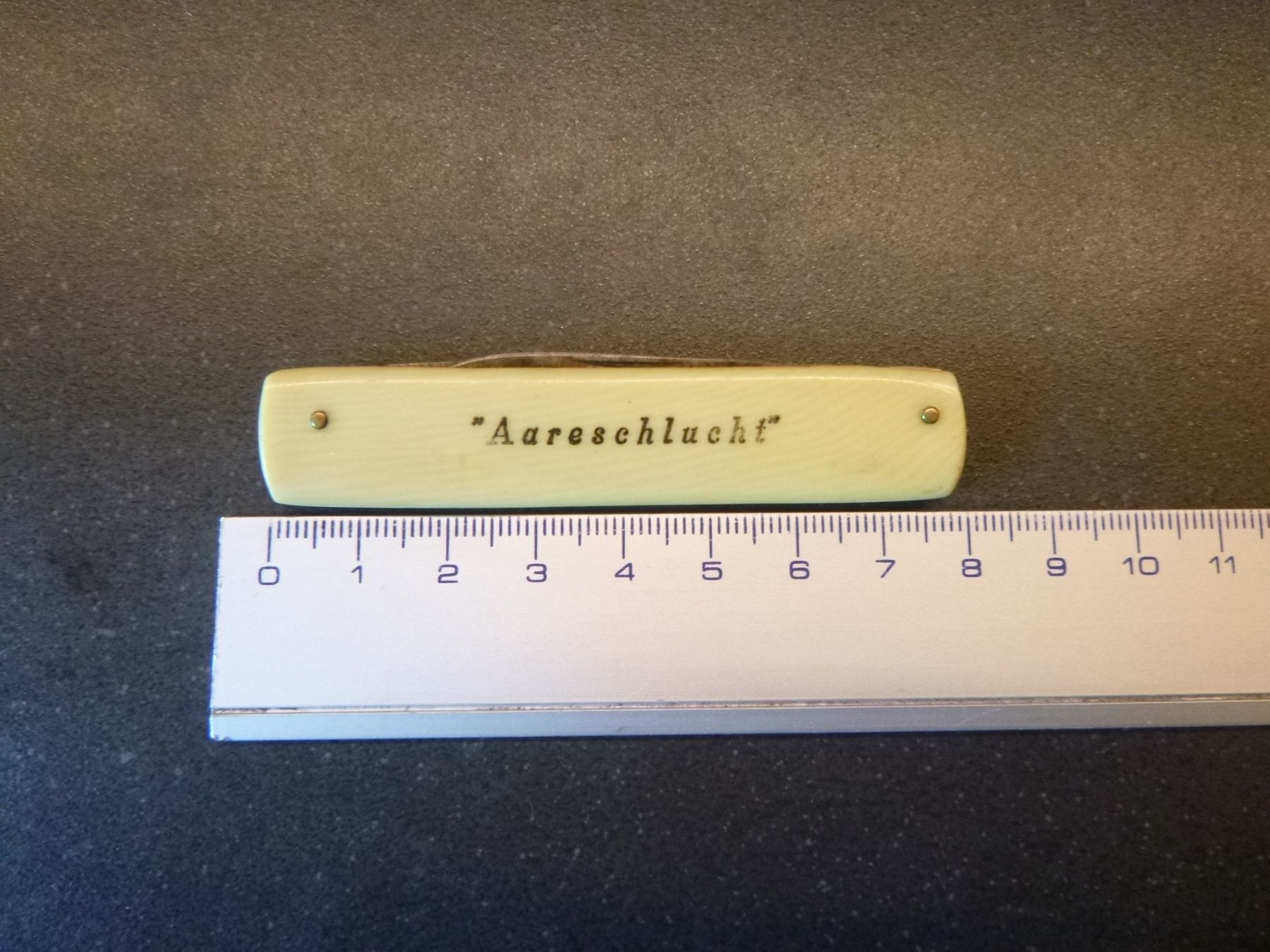 Solingen Coltelli tascabile: Sackmesser mit Werbegravur "Aareschlucht" – Usato da Freudwil venduto da Traktor57 9