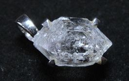 Herkimer Diamant Bergkristall Silber 925 Anhänger