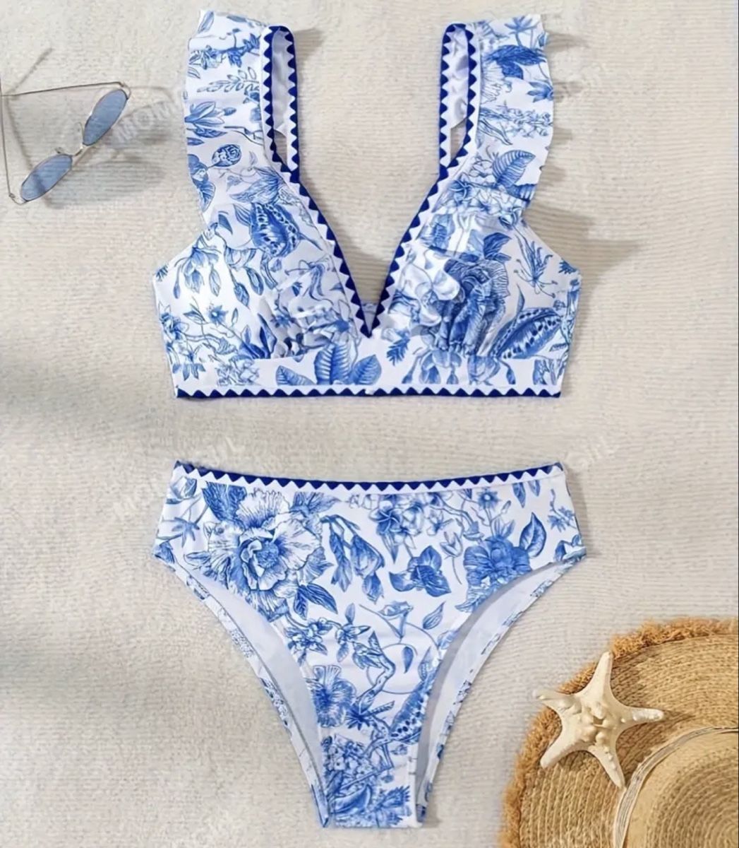Costumi da bagno & Bikini: Bikini Set Blau Weiss -Neu- L - Gratis Versand – Nuovo e nell'imballaggio originale da Gockhausen venduto da van_82kh 1