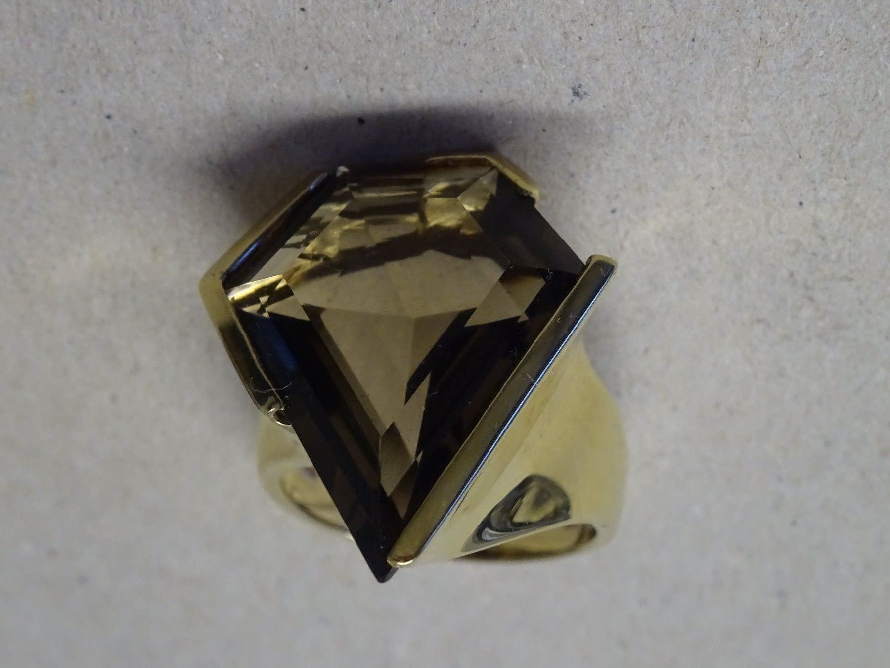 Anelli: Rauquarz Avantgard Ring - 925 Silber vg. – Nuovo (secondo la descrizione) da Esslingen venduto da eintagammeer 2