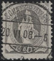SCHAFFHAUSEN 20.VI.08 - Vollstempel auf 40 Rp. Stehender
