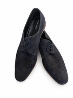 Pier One Derby Schnürschuhe Wildleder Dunkelblau Gr. 46