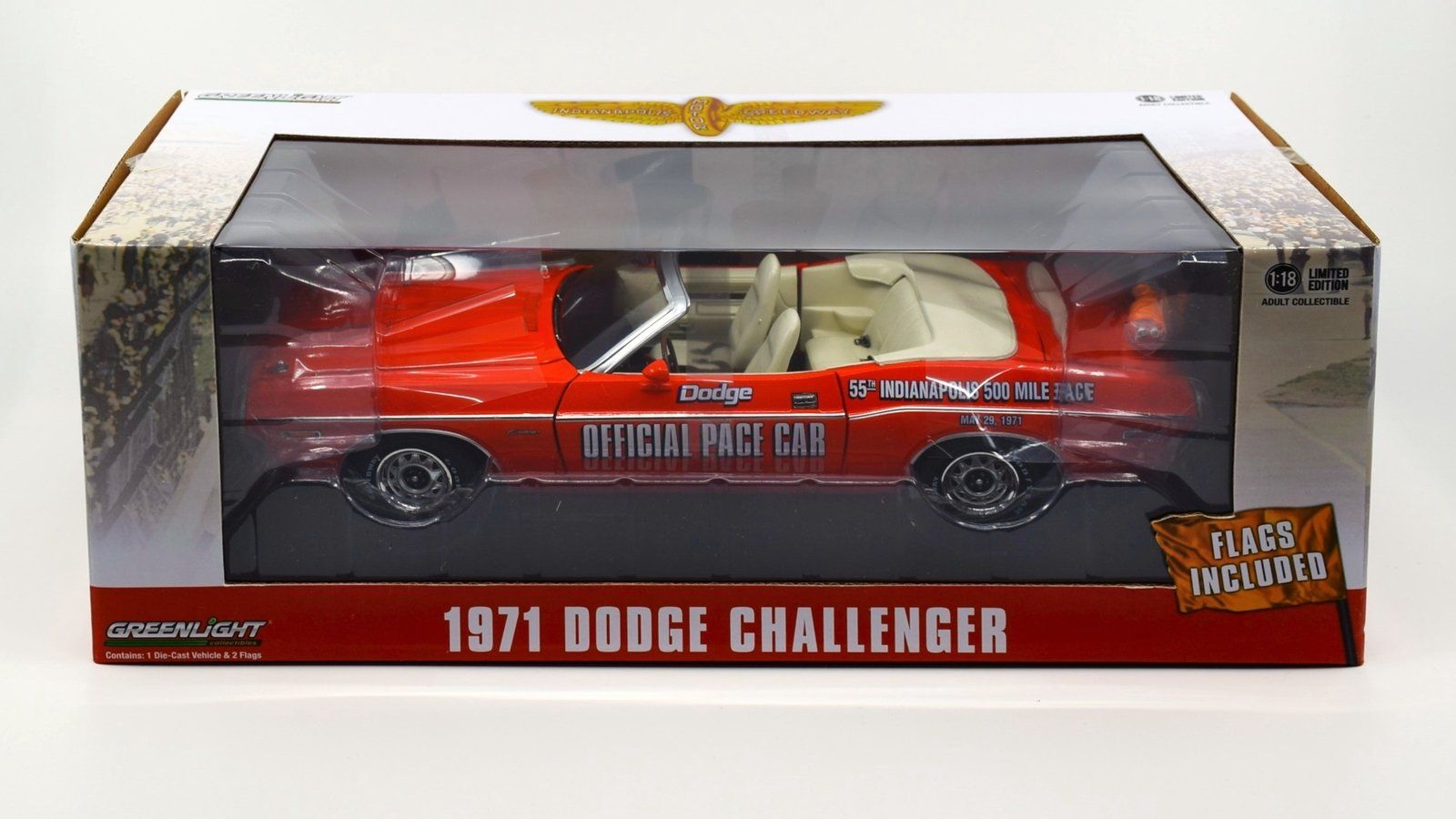 Dodge Modellini d'auto: Dodge Challenger Convertible 1971 "55th Indianapolis 500 – Nuovo e nell'imballaggio originale da Gerlafingen venduto da espero88 9