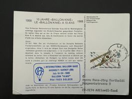 10 J. Ballon Knie Karte 1968 GB  (G1165)