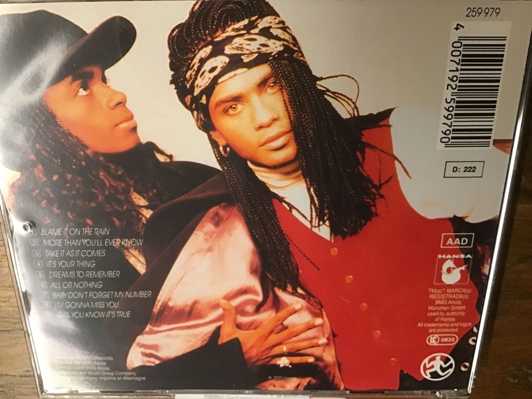 CD: Milli Vanilli CD All or Nothing US Remix – Usato da Thierachern venduto da sweden08 1