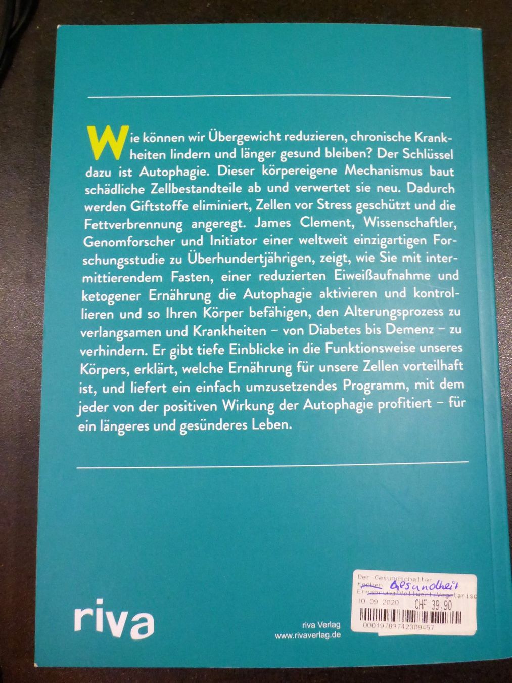 Libri: J. Clement: DER GESUNDE SCHALTER – Usato da Jegenstorf venduto da ladoga66 1