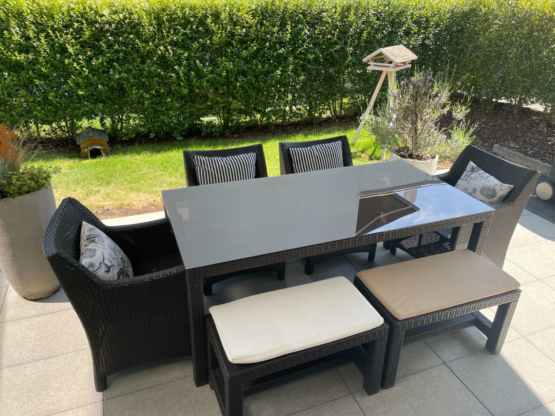Pfister Set di tavolo e panche: SET Table -4 chaises - 2 bancs Pfister – Usato da Corminboeuf venduto da Happy_Bird 1