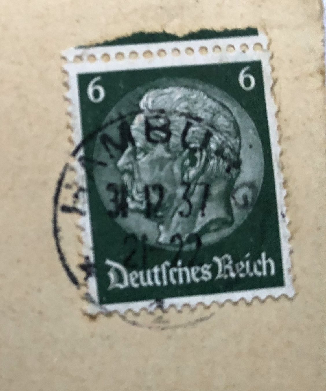 Cartoline postali: Neujahrespostkarte - DR - 1937 – Usato da Schaffhausen venduto da durruti 2