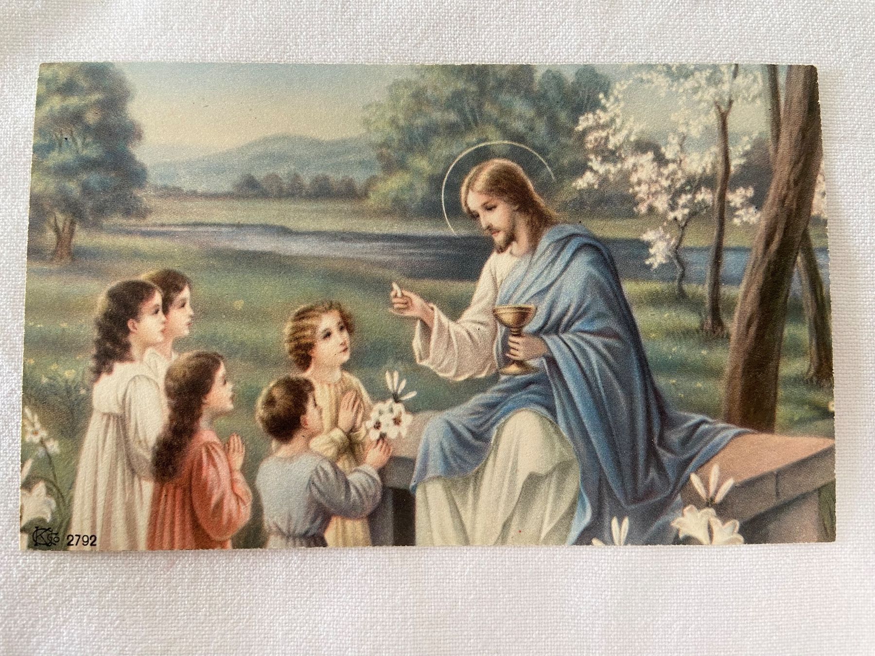 Foto & Immagini: Jesus Heiligenbild Andachtsbild Vintage Postkartengrösse – Usato da Luzern venduto da waterfront1