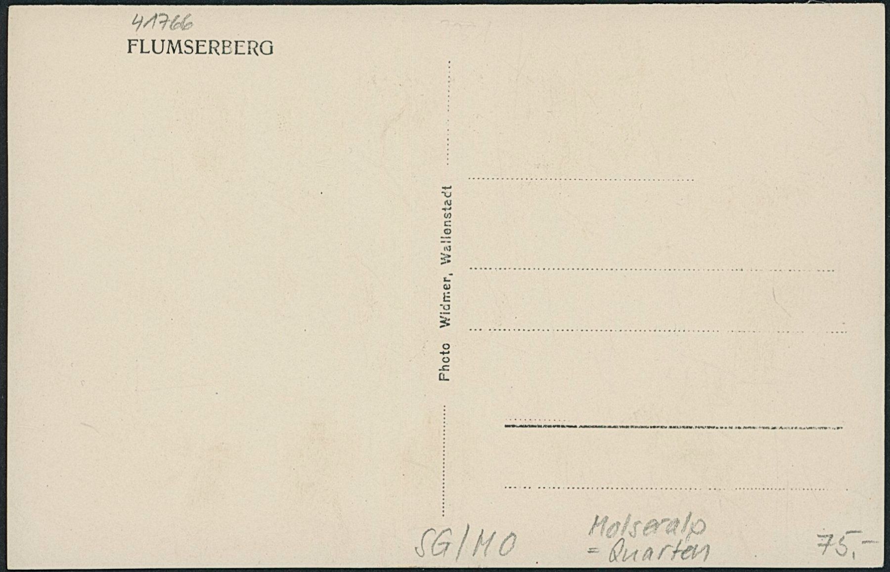 Cartoline postali: SG Molseralp - Quarten – Nuovo (secondo la descrizione) da Schindellegi venduto da leecollect 1