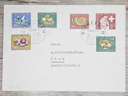 CL02 Enveloppe + Timbre Suisse 1958