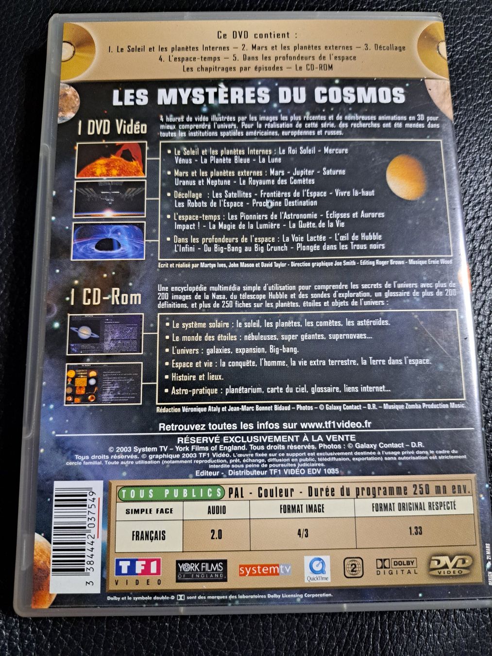 Tutti i DVDs: DVD les mystères du cosmos – Usato da Marly venduto da mic_7k82 1