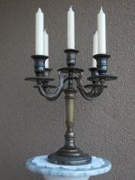 33cm Empire-Stil Prunk Messing Kerzenständer 5flammig 2325gr