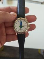 Armbanduhr G&MZ mit Lederarmband weisses Zifferblatt