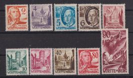 Franz. Zone Württemberg 1948: Serie ** - Kat. 200.--