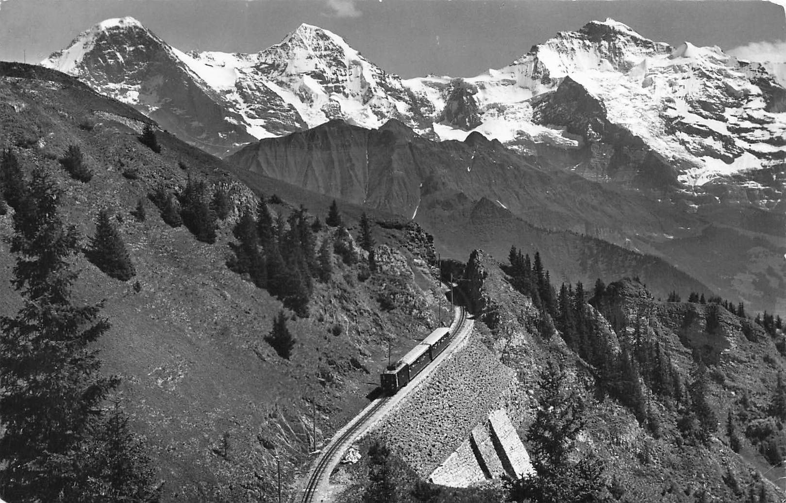 Ansichtskarten: Schynlge platte bahn eiger monch jungfrau Drahtseilbahn – Gebraucht aus Biasca von Blenio71
