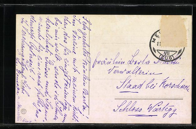 Cartoline postali: Menzingen, Institut Menzingen, Innerer H – Usato da Berlin venduto da bartko-reher 1