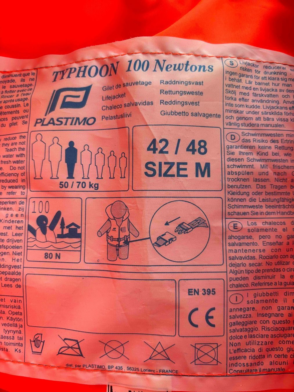 Giubbotti di salvataggio: Rettungsweste/Schwimmweste Plastimo Typhoon 100 Newtons – Nuovo e nell'imballaggio originale da Altendorf venduto da gysaeng 1
