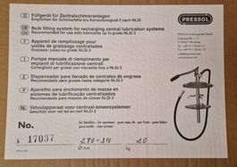 Neuwertiger Pressol Füllgerät für Zentralschmieranlagen