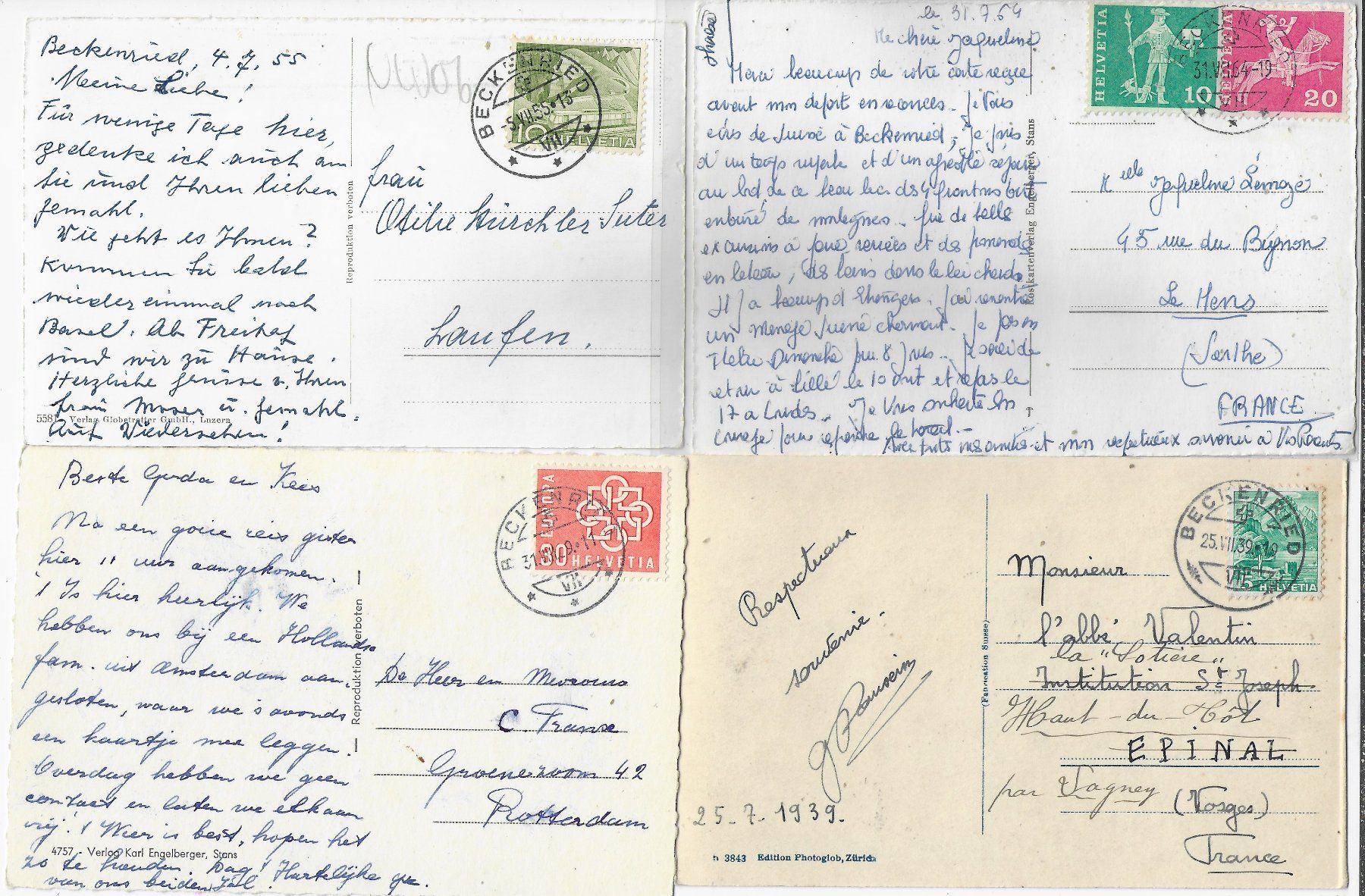 Cartes postales: 4 AK Beckenried – D'occasion à Ettingen par Kartenplanet 1
