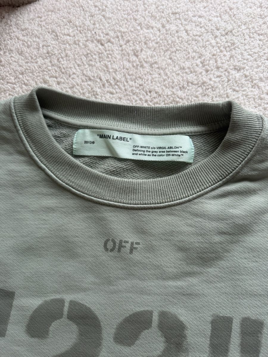 Off-White Maglioni & Felpe: Off-White Class of 2013' Embroidered Sweatshirt Sage – Nuovo (secondo la descrizione) da Zürich venduto da gilbert_co 1