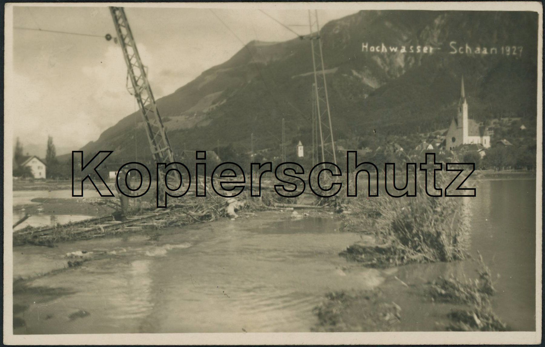 Ansichtskarten: FL Schaan - Bahn - Hochwasser - Katastrophe – Neu (gemäss Beschreibung) aus Schindellegi von masutka7