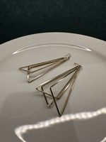 Geometrische Statement Ohrringe Gold Dreieck Design