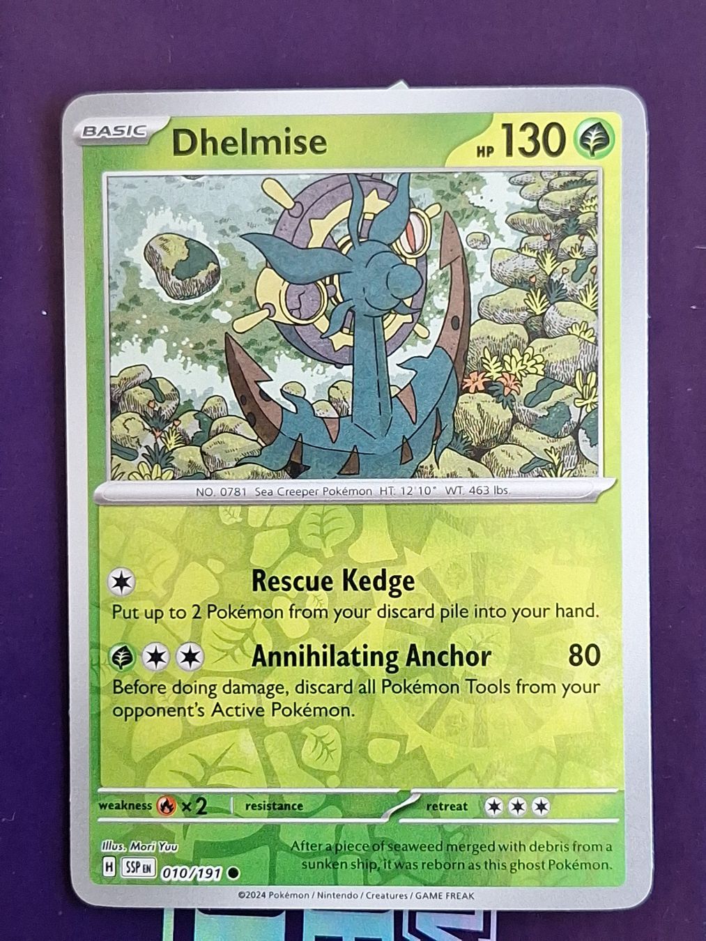 Pokémon Carte collezionabili: Dhelmise - Reverse Holo - Pokemon Surging Sparks – Usato da Altstätten SG venduto da GGsGameshop