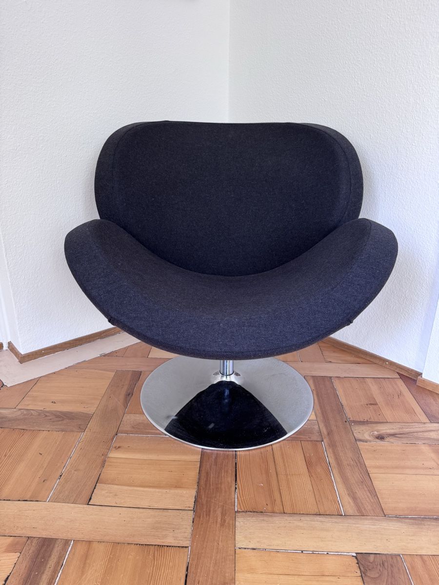 Boconcept Sessel: BoConcept Schelly Designer Drehsessel - Anthrazit / Chrom – Gebraucht aus Zürich von Dr.Patek 1