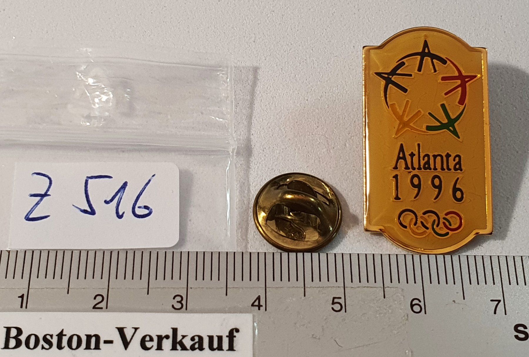 Plaketten & Abzeichen: Z516 - Pin Olyimpic Games Atlanta 1996 – Gebraucht aus Reinach BL von Boston-Verkauf 1