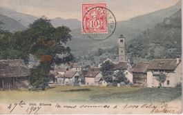 AK Olivone - panorama a colori 1907, rara!