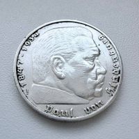 5 Reichsmark 1936 A – Paul von Hindenburg – Silber 900