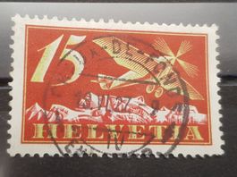 1923 - Flugmarke mit Zentralstempel - La chaux de Fo  /  558