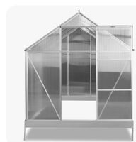 + Gewächshaus Pflanzenhaus 190x 190 Aluminium mit Fundamen