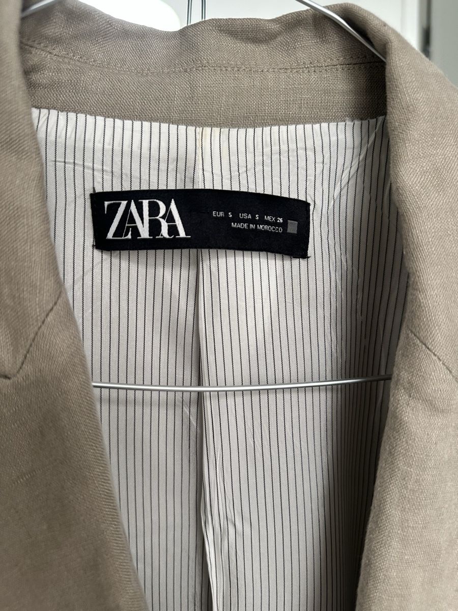 Zara Giacche: ZARA Linen Blazer beige - Size  S – Usato da Sementina venduto da NinaDel 4
