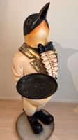 Deko Pinguin Butler mit Tablett, Vintage-Stil, Einzelstück!