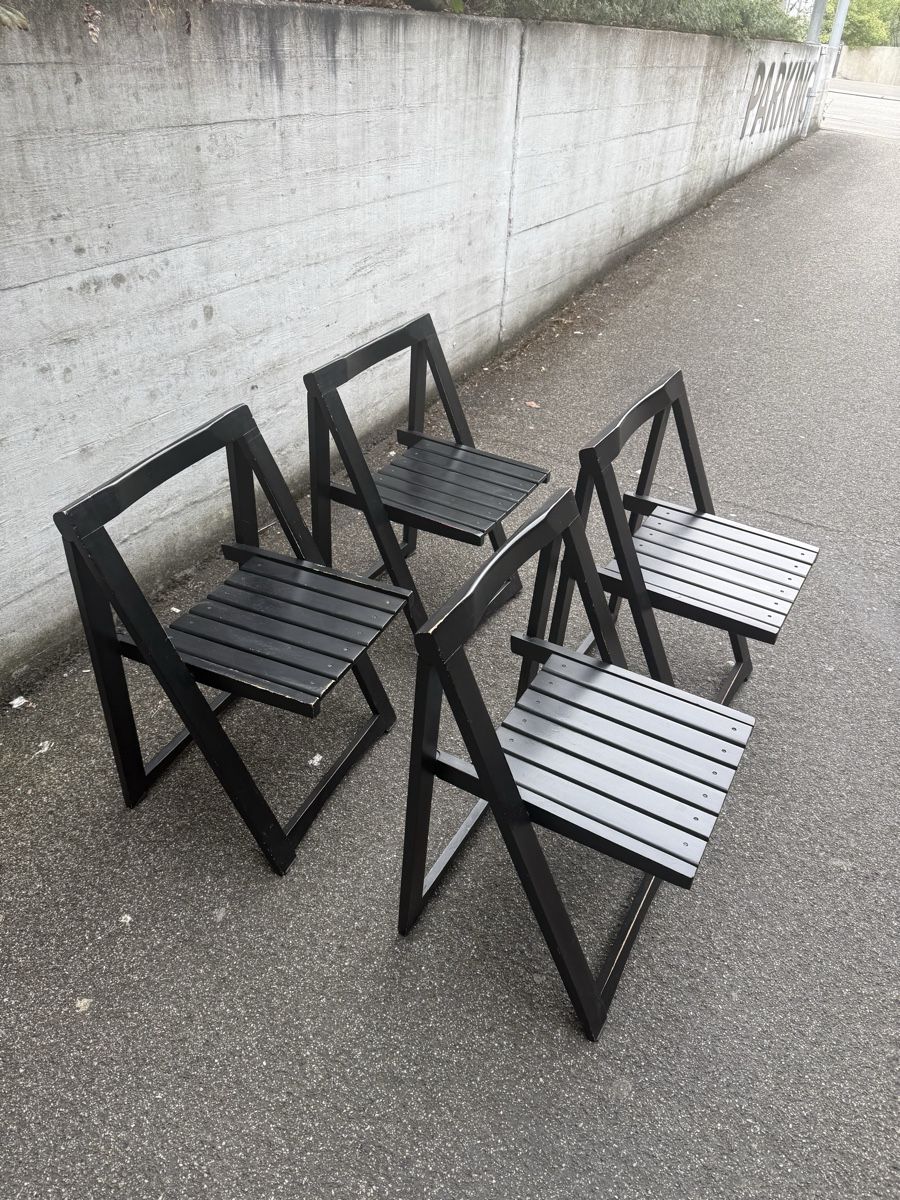 Chaises: 4er Set Trieste Klappstuhl von Aldo Jacober – D'occasion à zürich par PapaMoll86