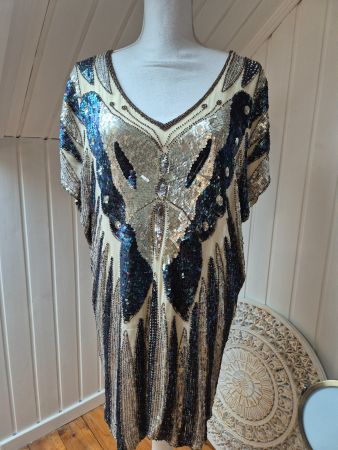 ANTIK BATIK paris sequin kaftan kleid     Grösse  M / 40
