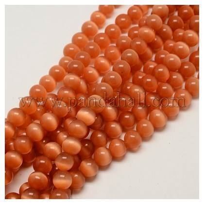 Perle (finte): Cateye Glasperle   orange   6mm  6 Stück – Nuovo (secondo la descrizione) da Alpnachstad venduto da perlengaby