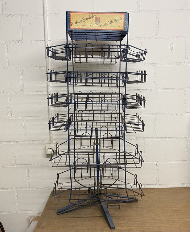 4x Drehständer Für Laden - 360° Drehbarer Warenständer Mit 3 Etagen & 30 Haken (Weiß)