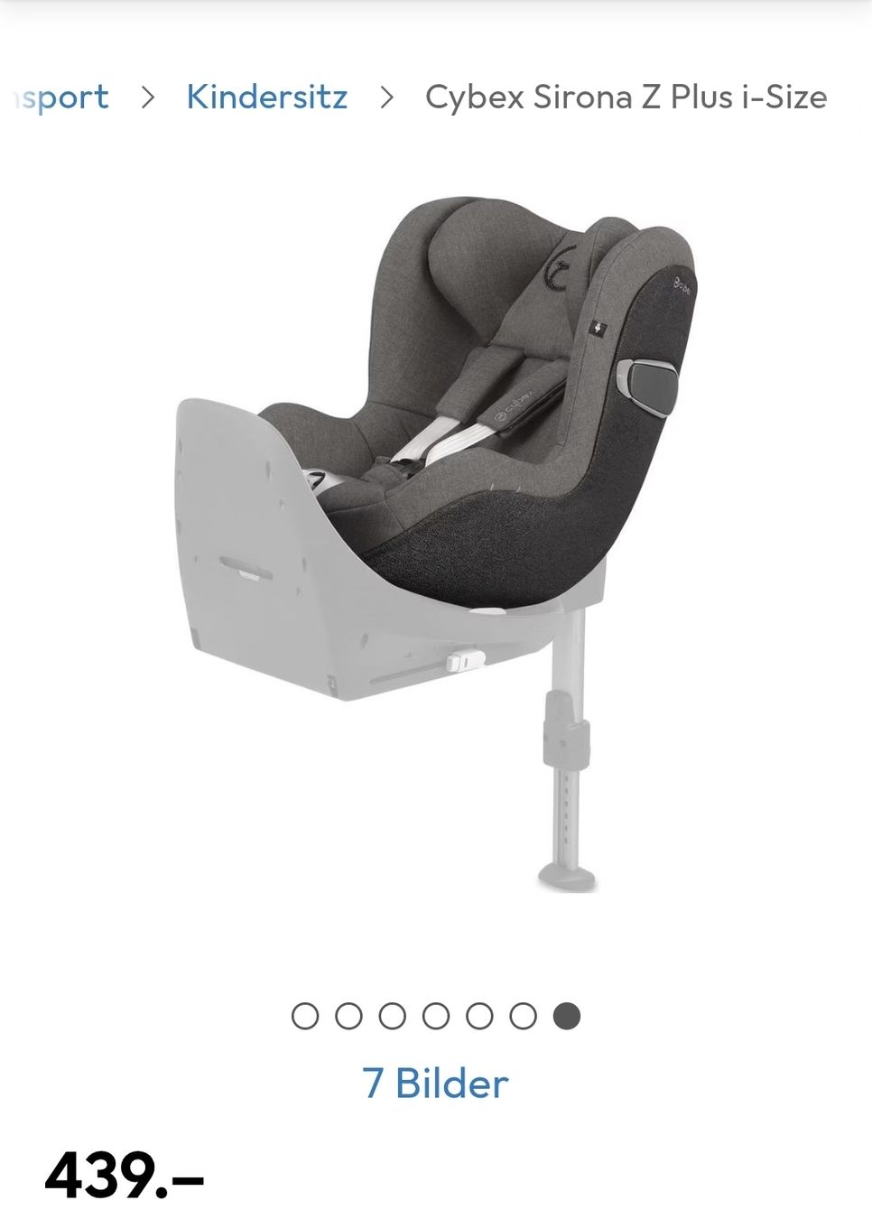 Cybex Seggiolini per auto: Kindersitz Cybex 360° – Usato da Binz venduto da juventus80 1