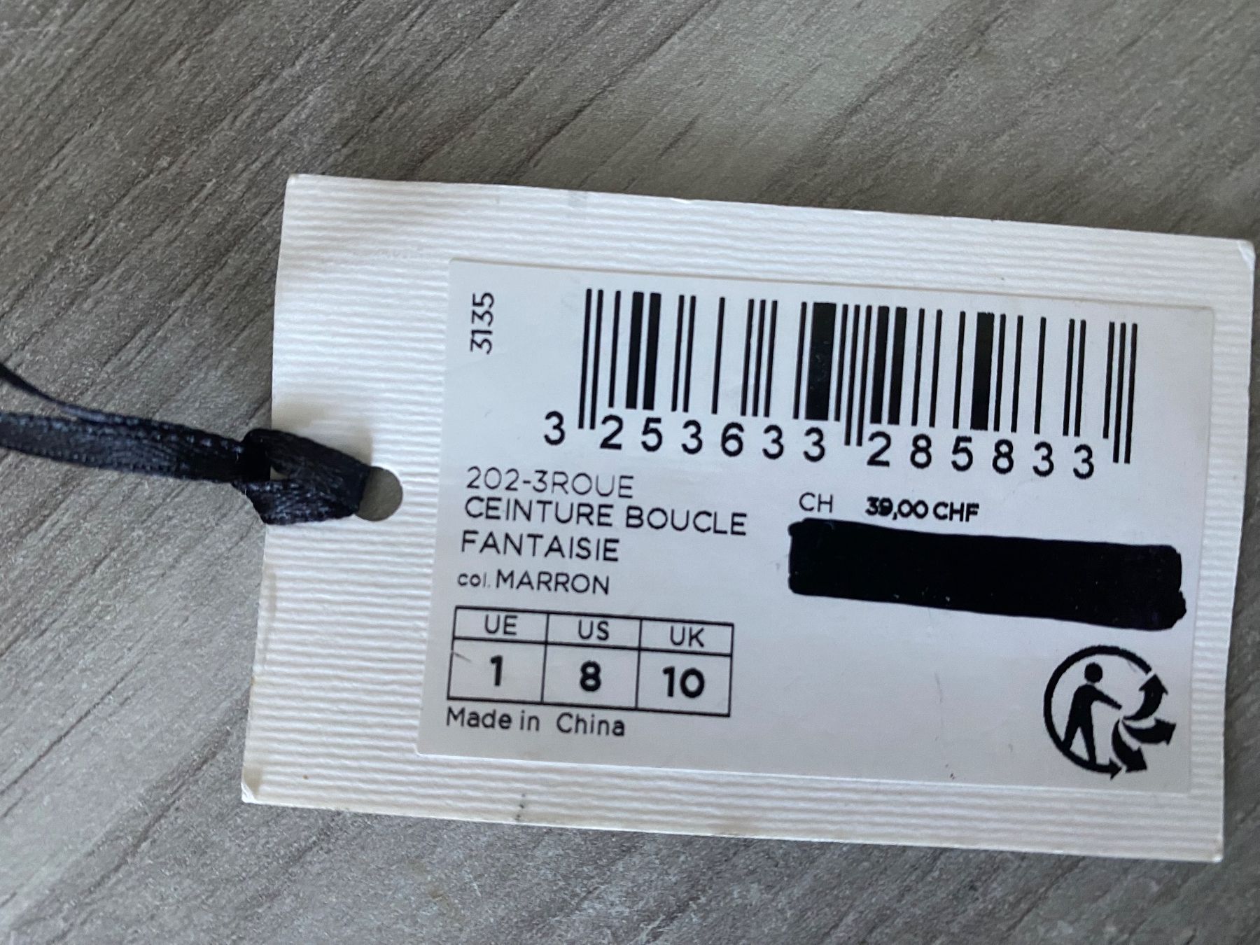 Gürtel: Ceinture Morgan – Neu (gemäss Beschreibung) aus Le Lignon von Iris.8 1