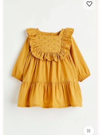 H&M GIRL 🌼 robe à volants brodée NEW! 80