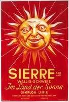 SIERRE VALAIS PAYS DU SOLEIL - Affiche originale