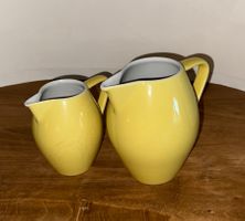Rössler Krug Kanne gelb 2 St.  1/2 L + 1 L. Vintage 60er Jah
