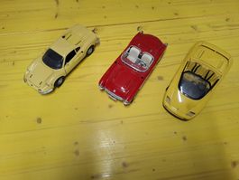 Modellautos 3er Set gelb rot guter Zustand